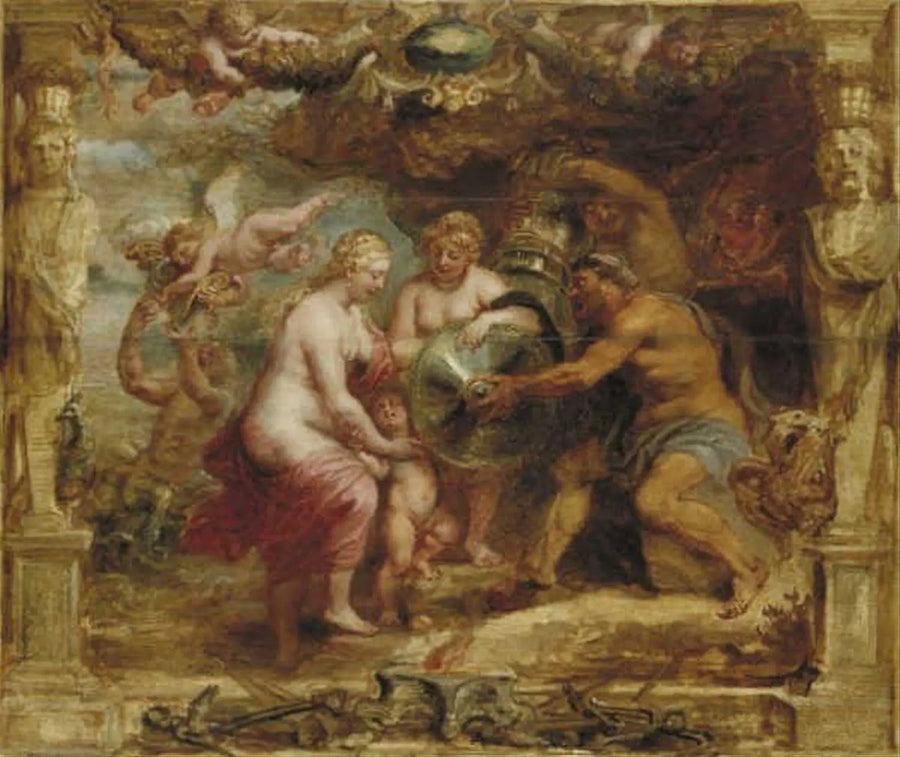Thétis som tar emot Achilleshälen av Vulcanus - Peter Paul Rubens