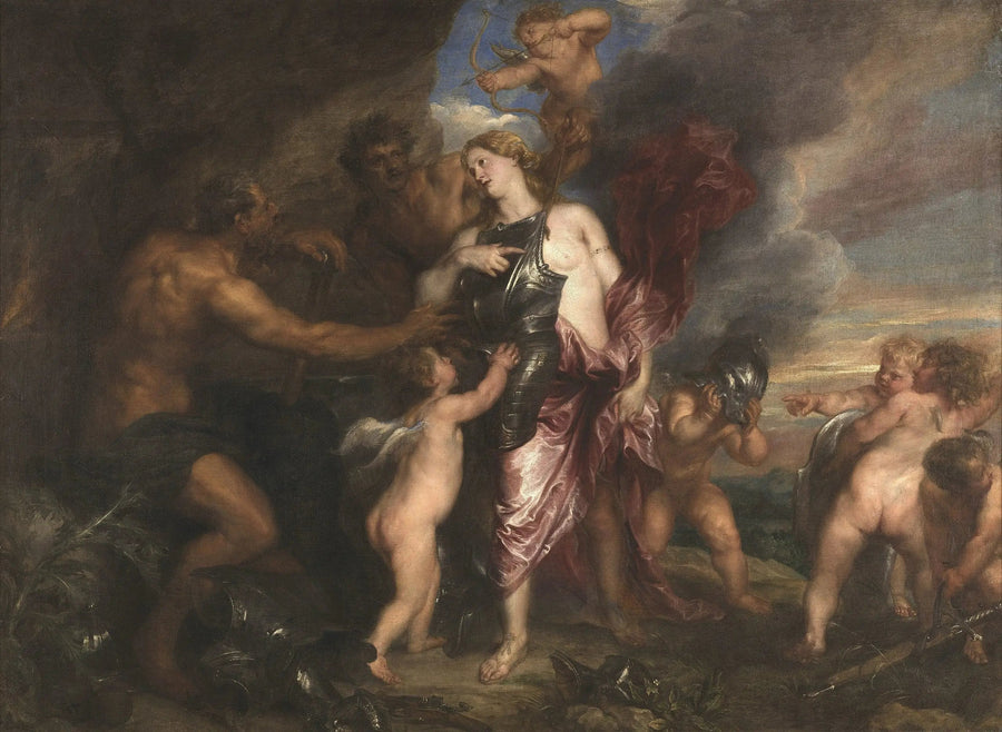 Thétis får Achilles nya rustning i Vulcains smedja - Antoine van Dyck