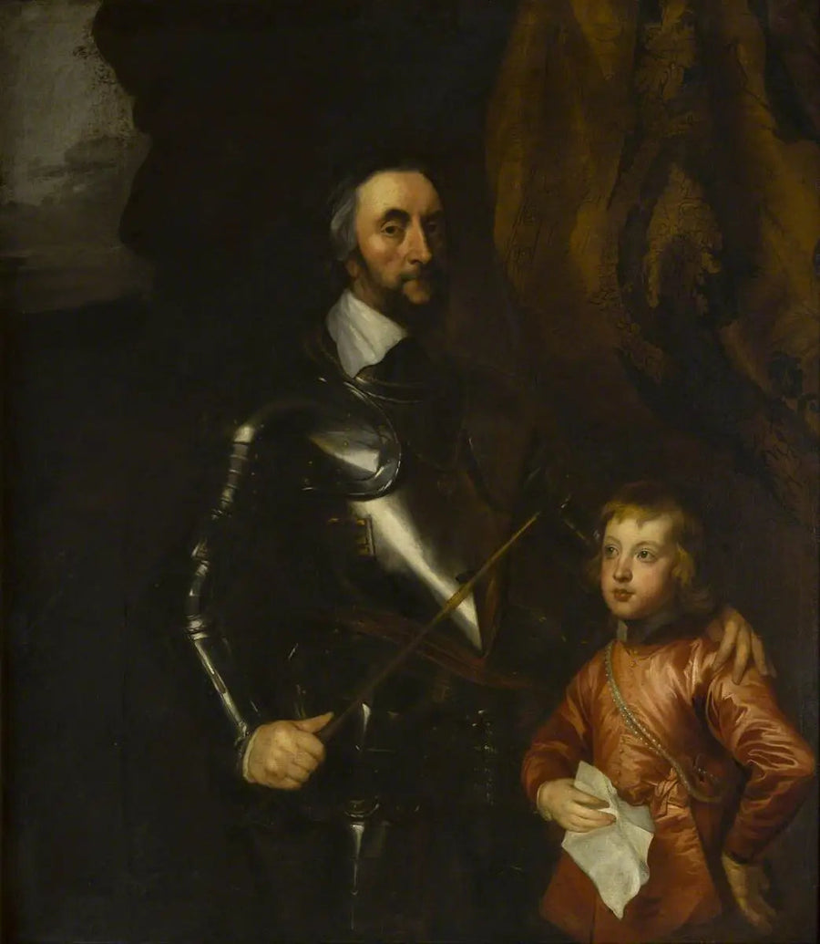 Thomas (1592–1646), earl av Arundel, med en av sina barnbarn - Antoine van Dyck