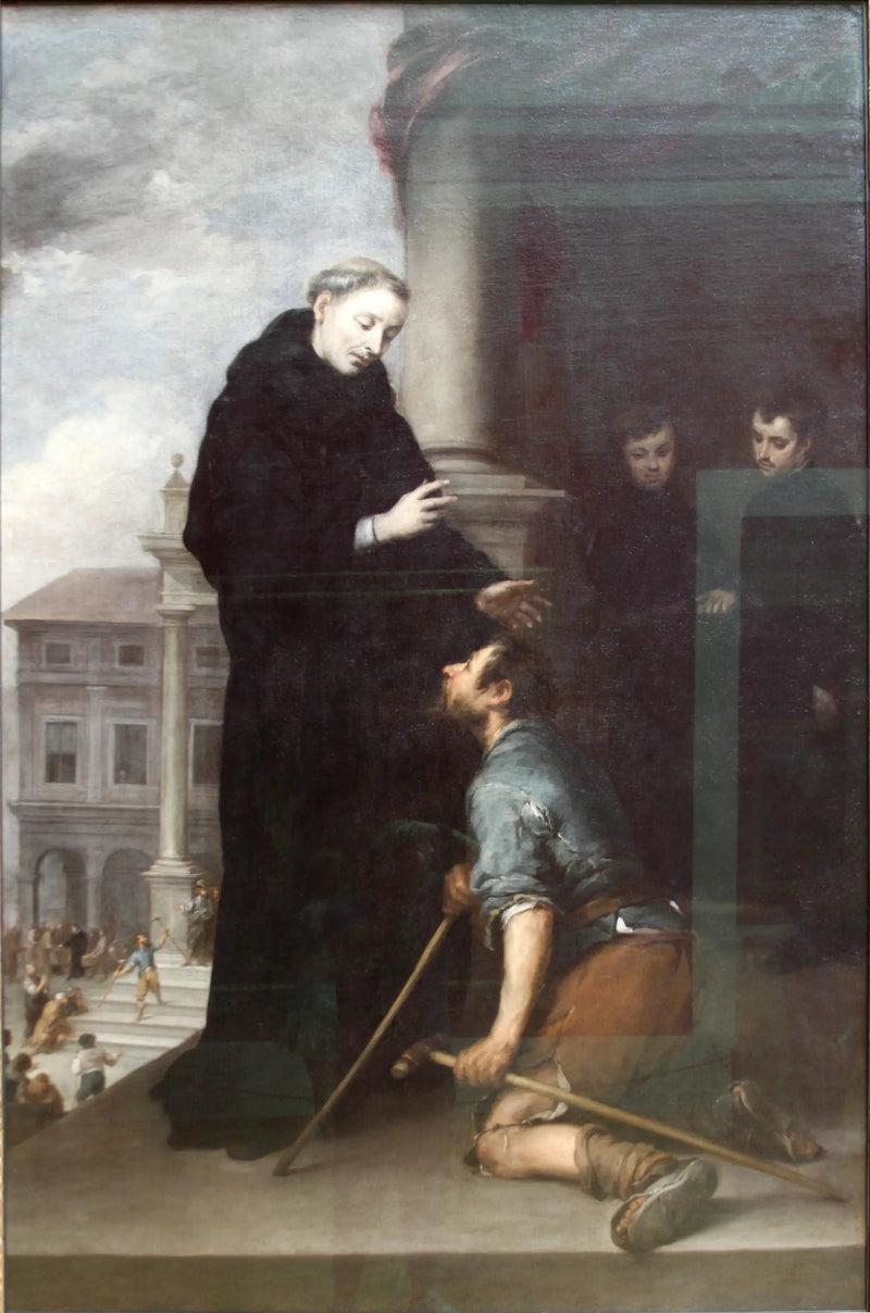 Thomas de Villanova botar de sjuka - Bartolomé Esteban Murillo