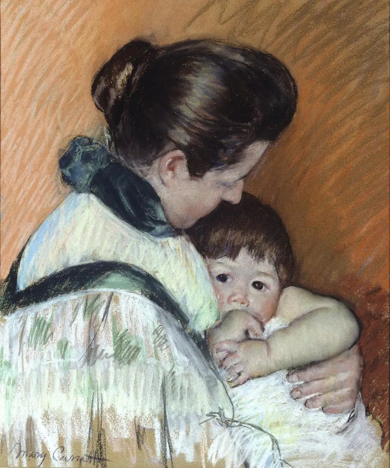 Thomas som sover suger på sin tumme - Mary Cassatt
