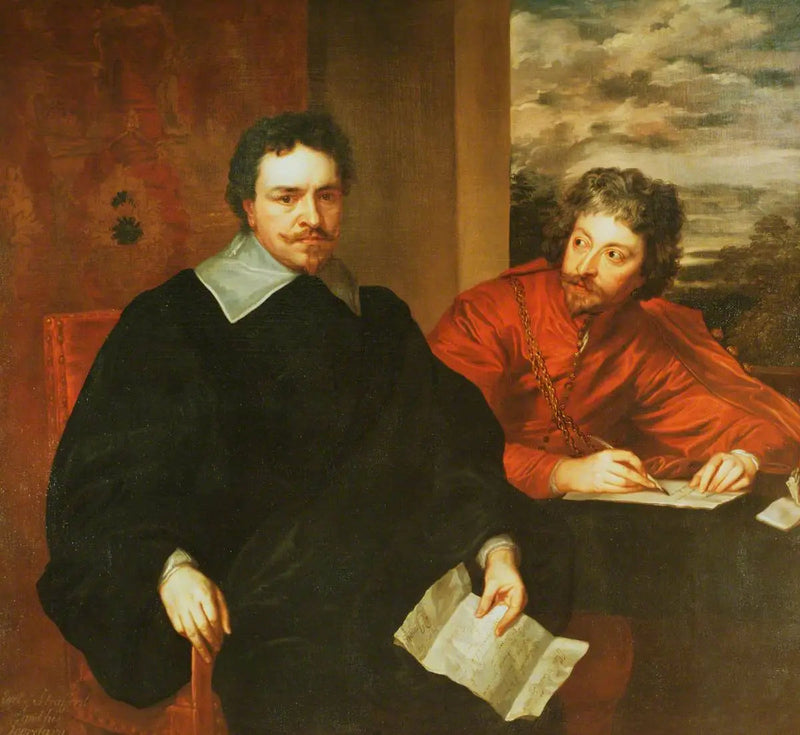 Thomas Wentworth (1594–1641), earl av Strafford och hans sekreterare Philip Mainwaring - Antoine van Dyck