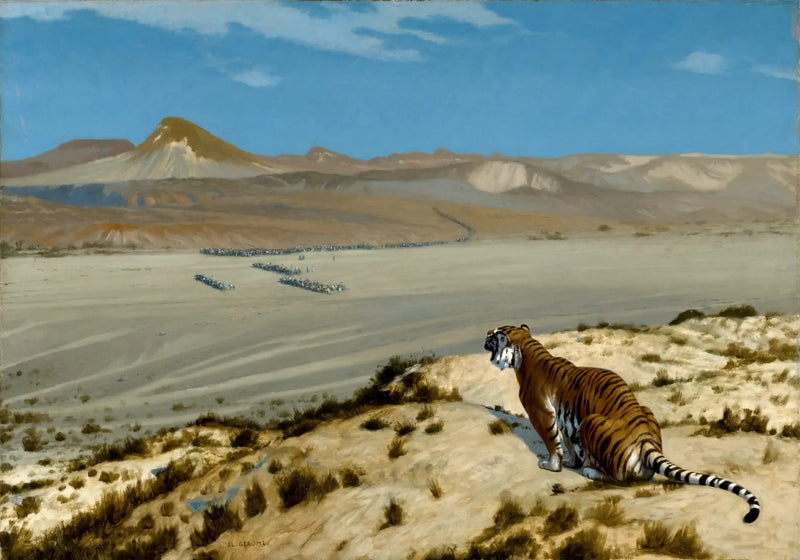 Tigern i luren - Jean-Léon Gérôme