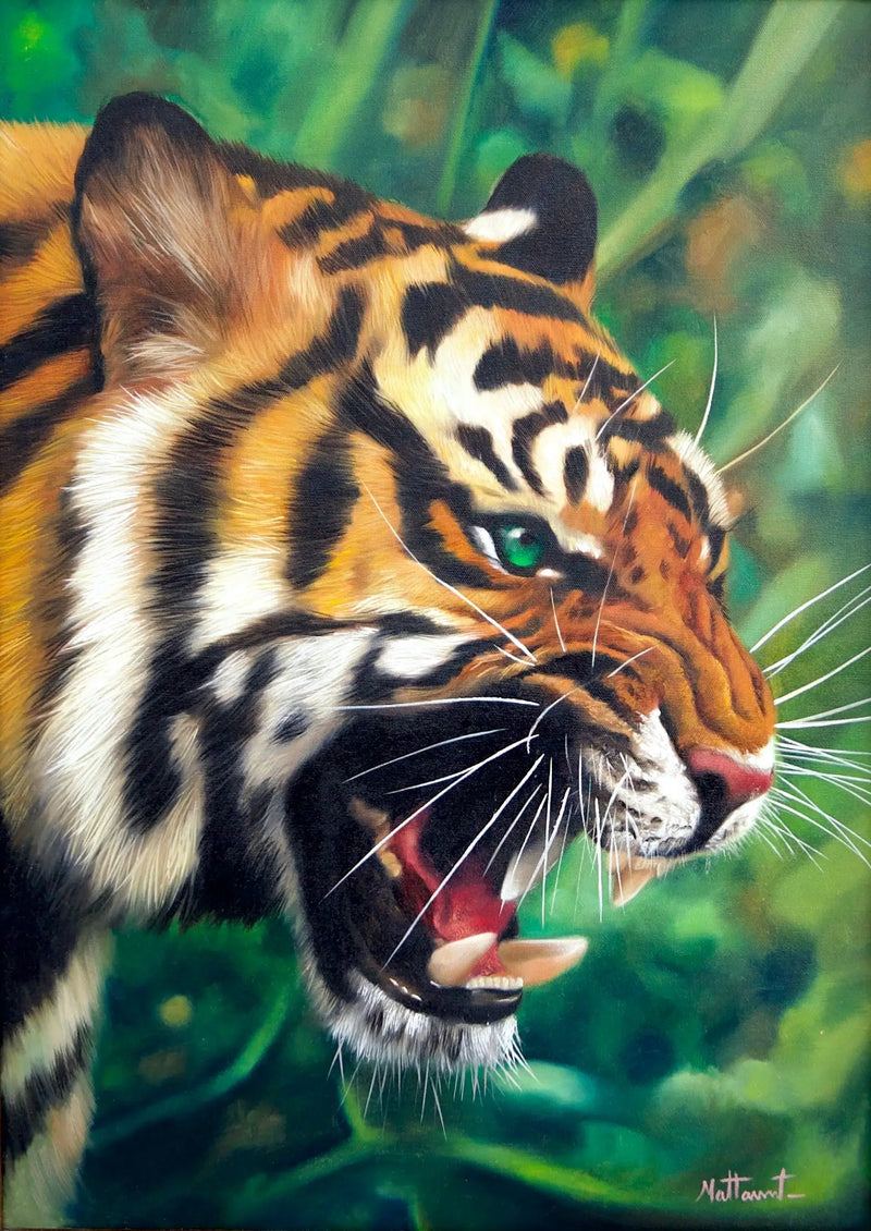 Grönögd Tiger | 50 x 70 cm