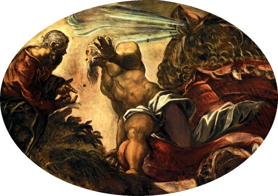 Jonah Leaves the Whale's Belly, peinture de Le Tintoret