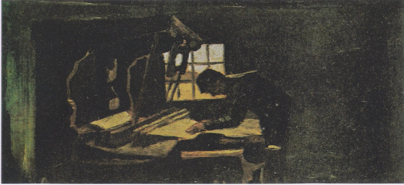 Tisserand som arrangerar trådarna - Vincent van Gogh