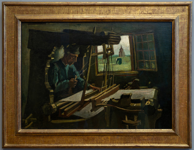 Weber framför ett öppet fönster med utsikt över Nuenentornet - Vincent van Gogh