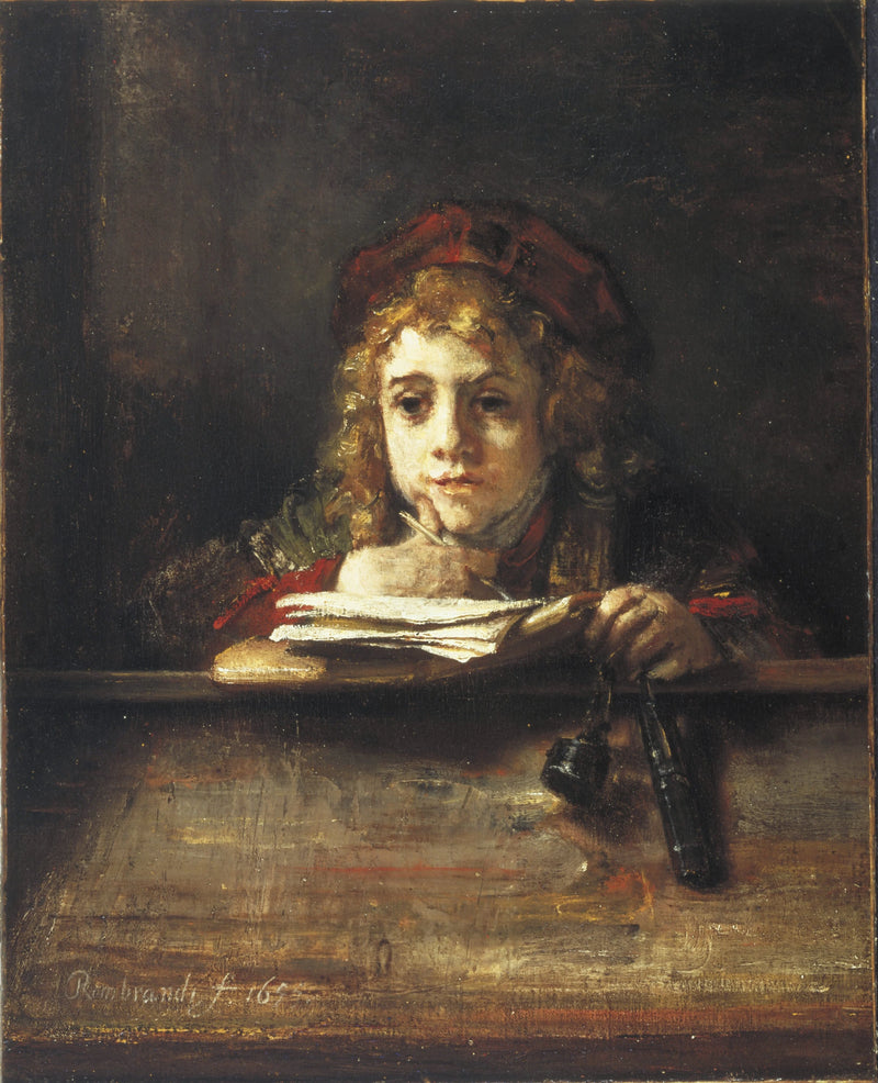 Titus vid sitt skrivbord - Rembrandt
