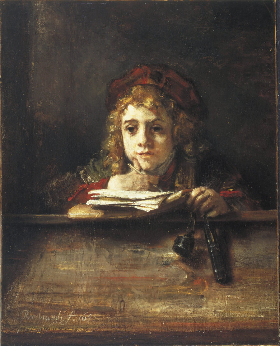 Titus vid sitt skrivbord - Rembrandt