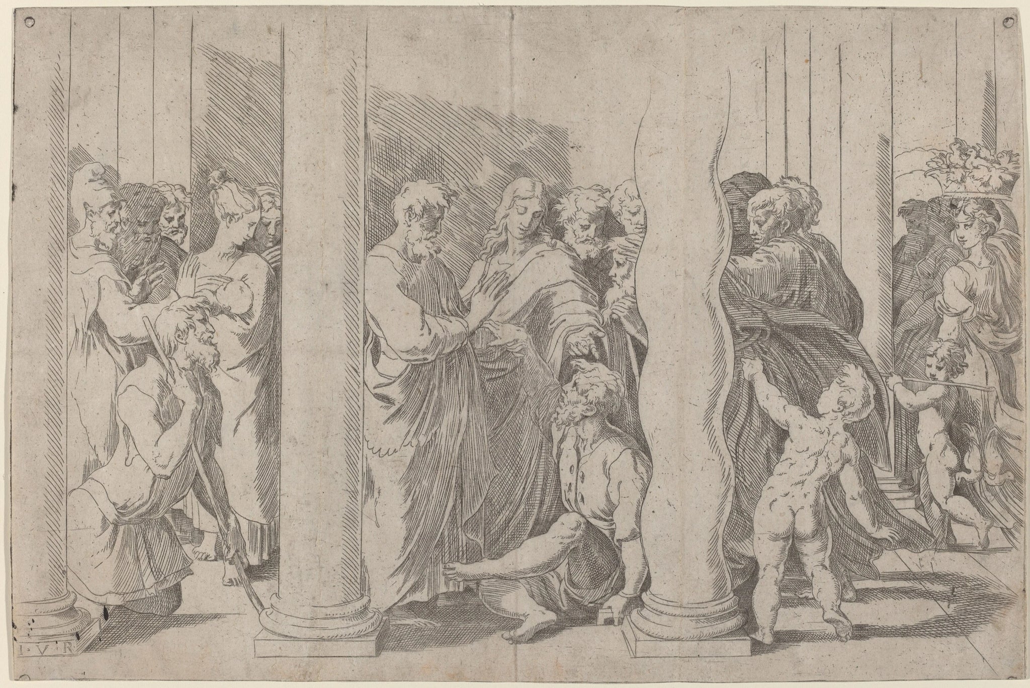 Saints Pierre et Jean à la belle porte - Raphaël Sanzio - Réproduction huile sur toile