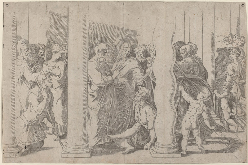 Helgon Pierre och Jean vid den vackra porten - Raphael Sanzio