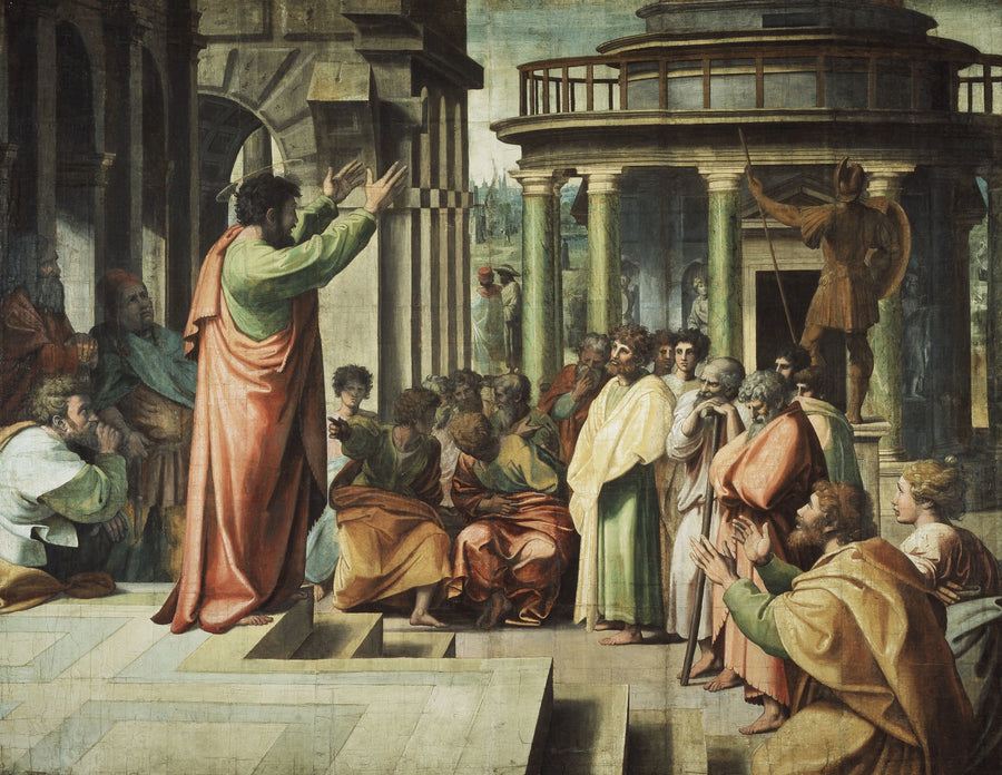 Sankt Paul predikar i Aten - Raphael Sanzio