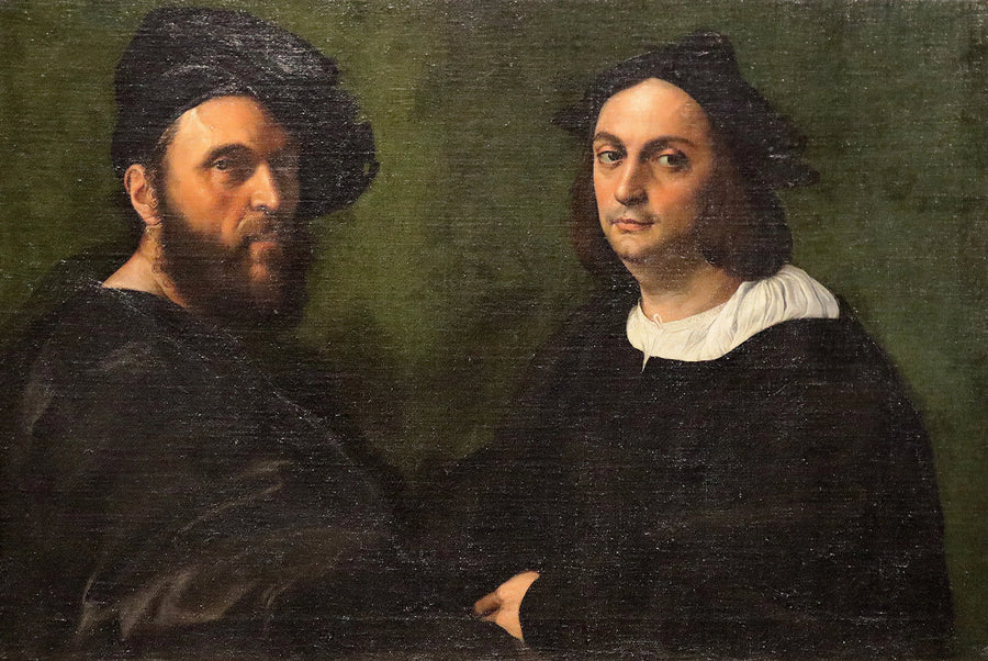 Dubbelporträtt av Andrea Navagero och Agostino Beazzano - Raphael Sanzio