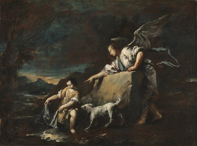 Tobias och ängeln - Francesco Guardi