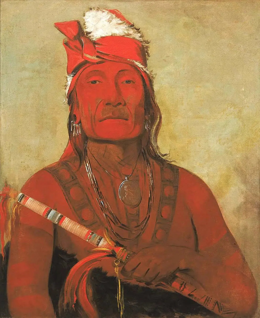 Toh-kí-e-to, sten med horn, en chef - George Catlin