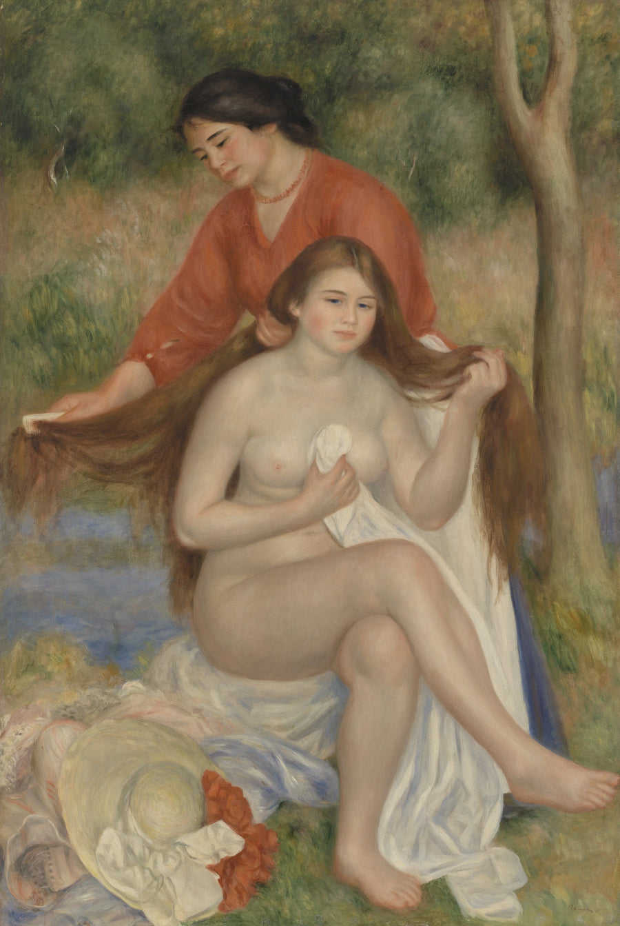 Badande kvinnas toalett - Pierre-Auguste Renoir