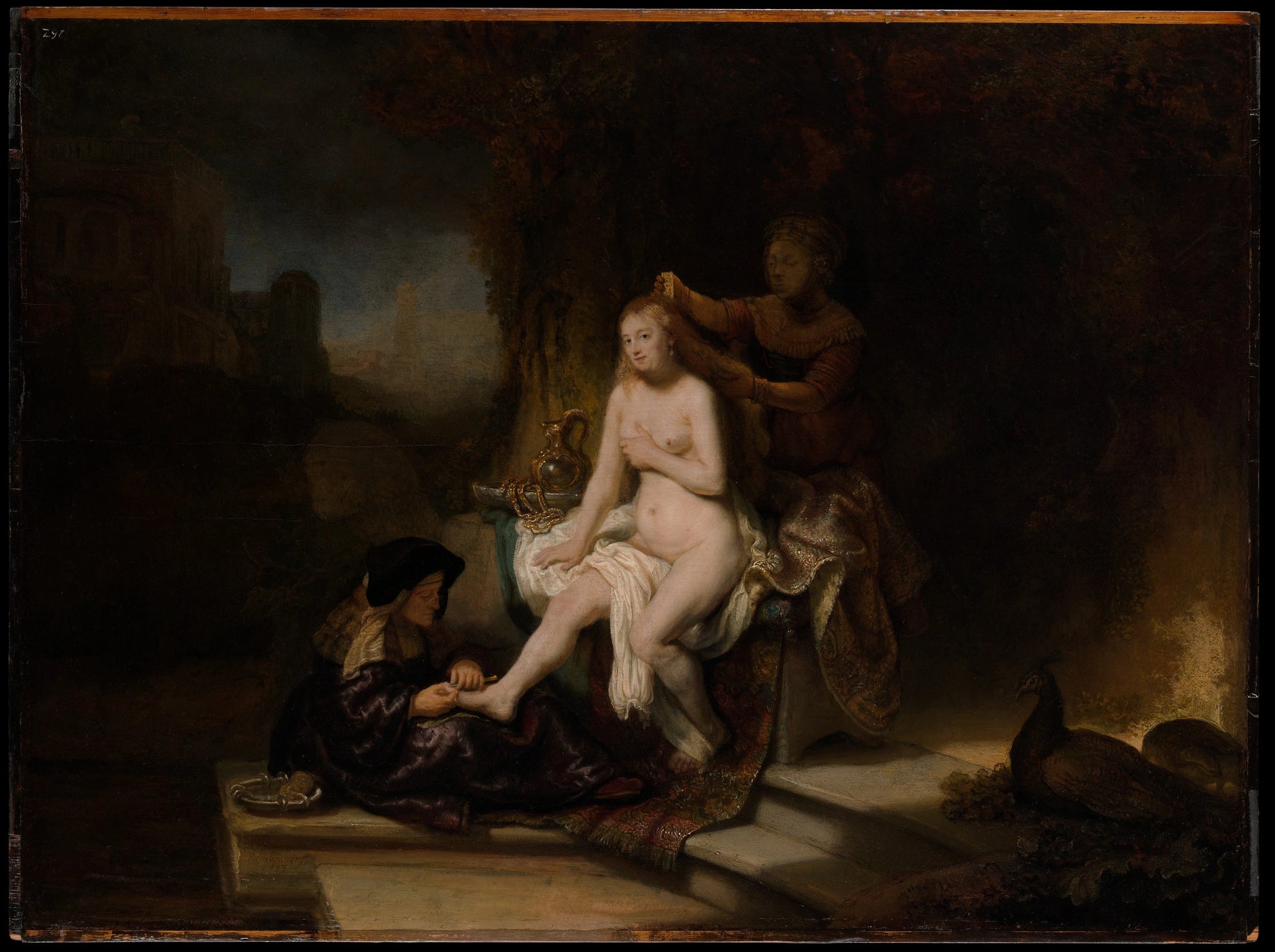 La Toilette de Bethsabée — Rembrandt, 1643, Metropolitan Museum of Art