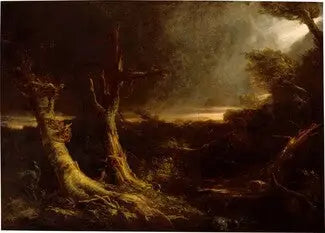Tornado i en amerikansk skog - Thomas Cole