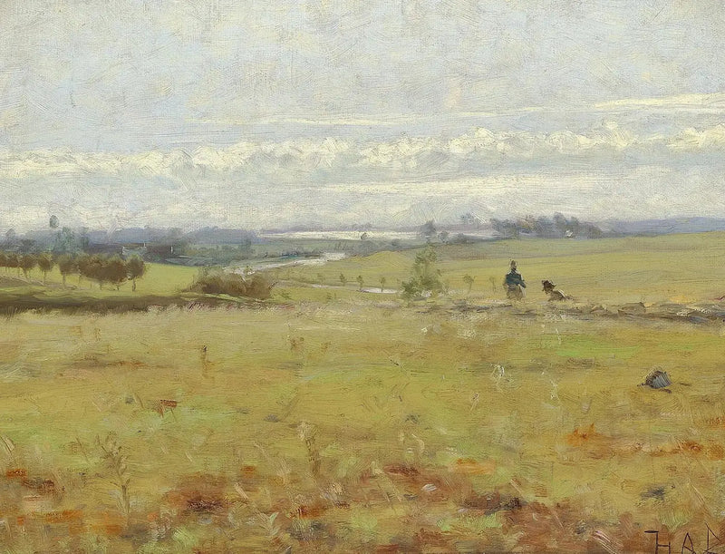Tidigt på morgonen i en myrmark. - H. A. Brendekilde