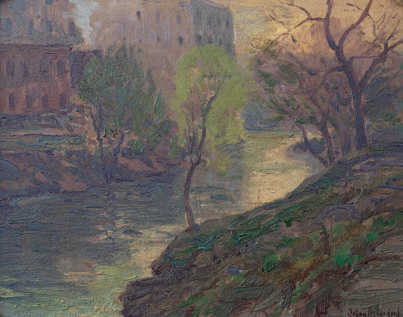 Tidigt på morgonen vid San Antonio-floden vid kvarnbron - Julian Onderdonk