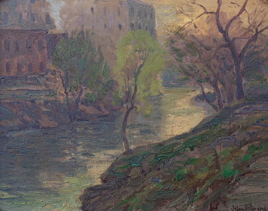 Tidigt på morgonen vid San Antonio-floden vid kvarnbron - Julian Onderdonk