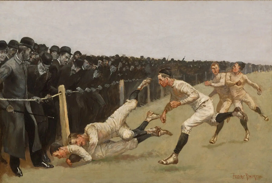 Touchdown, Yale mot Princeton, Thanksgiving-dagen, 27 november 1890, Yale 32, Princeton 0 - Frederic Remington