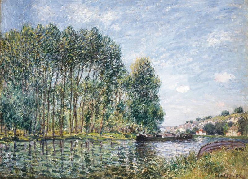 Tournant du Loing i Moret - Alfred Sisley