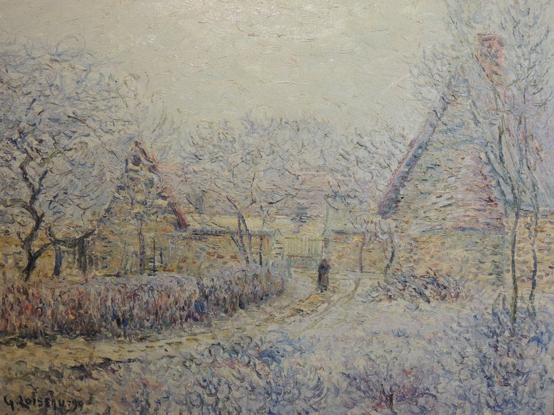 Tournedos sur Seine, snö, frost och dimma - Gustave Loiseau