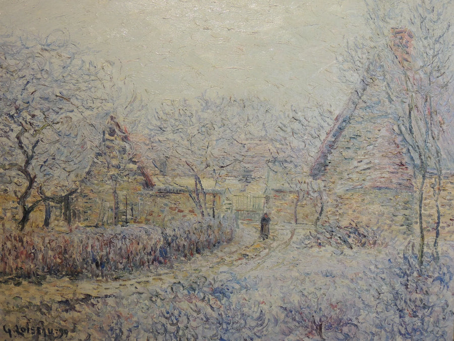 Tournedos sur Seine, snö, frost och dimma - Gustave Loiseau