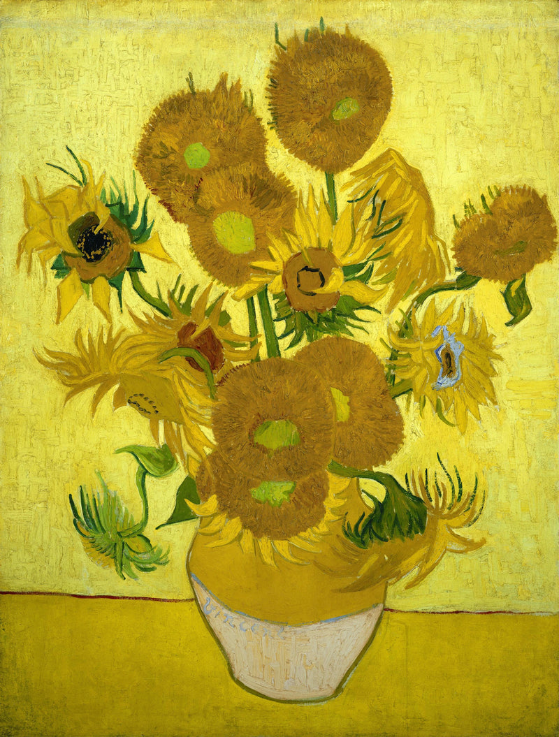 Stilleben: Vas med femton solrosor - Vincent van Gogh