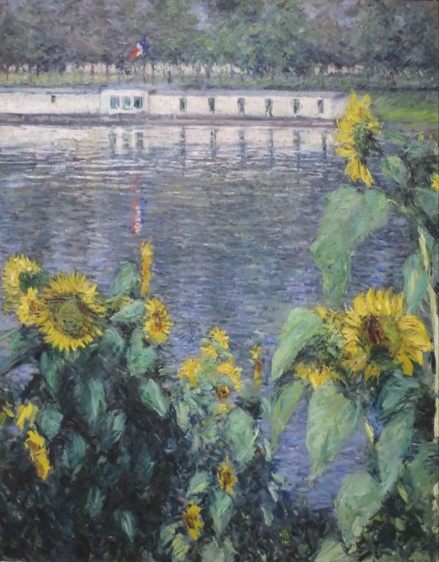 Solrosor längs Seine - Gustave Caillebotte