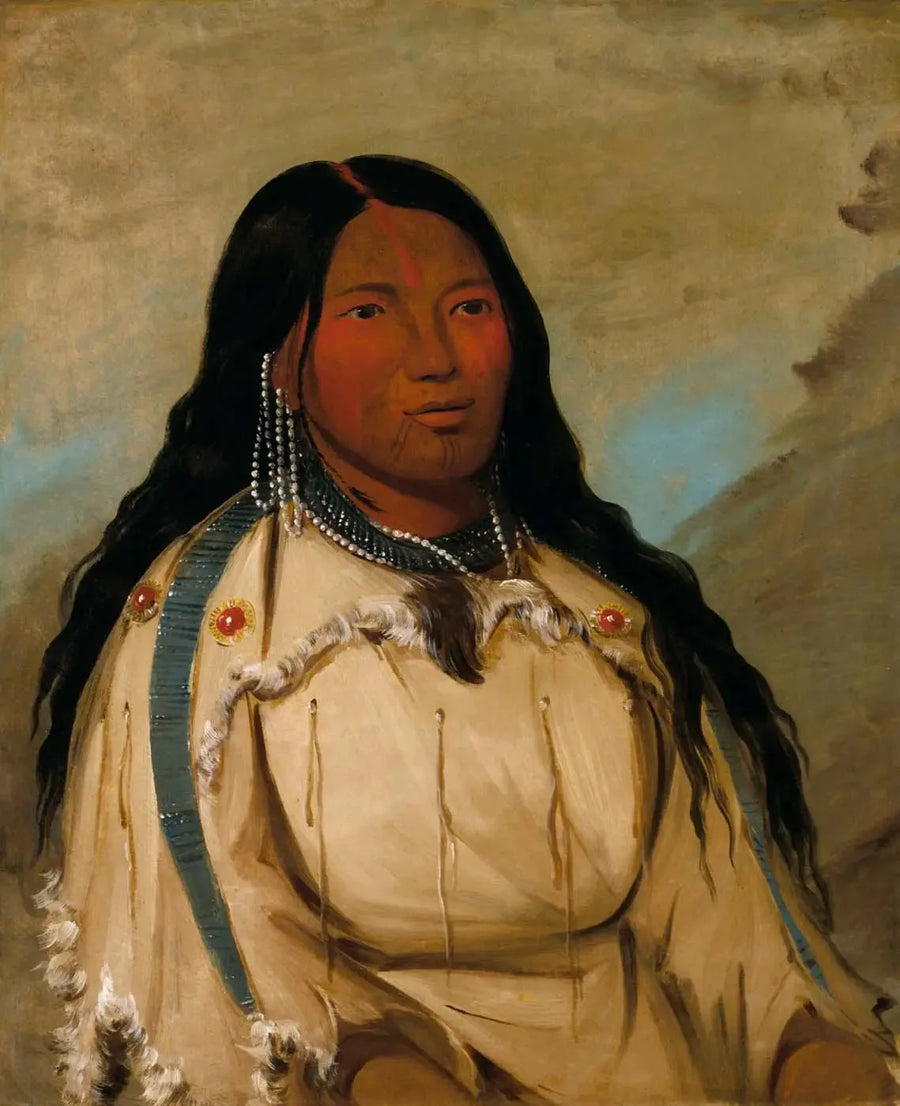 Tow-ée-ka-wet, en kvinna skriker - George Catlin