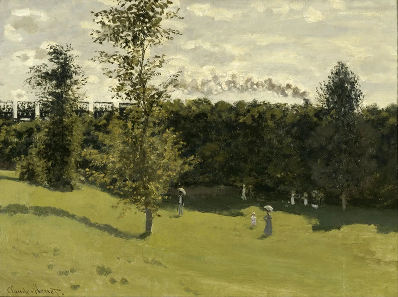 Tåg på landsbygden i W153 - Claude Monet