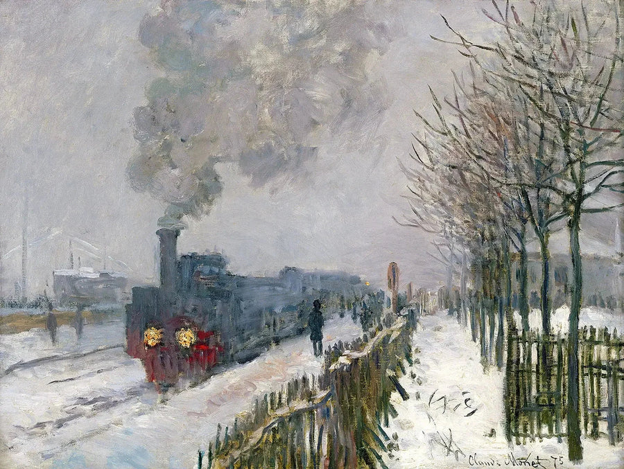 Tåget i snön, lok W356 - Claude Monet