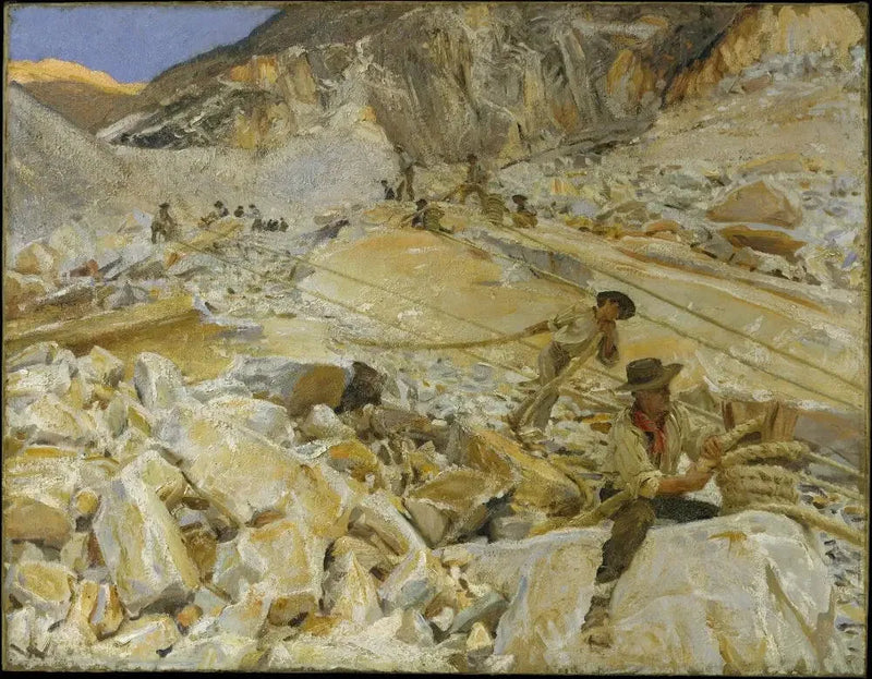 Transport av marmor från stenbrotten i Carrara - John Singer Sargent