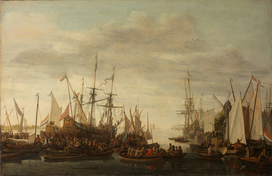 Le transport de la quille du chirurgien du navire de l'amiral Jan van Nes - Lieve Verschuier