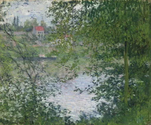 Genom träden, Grande Jatte ön W458 - Claude Monet