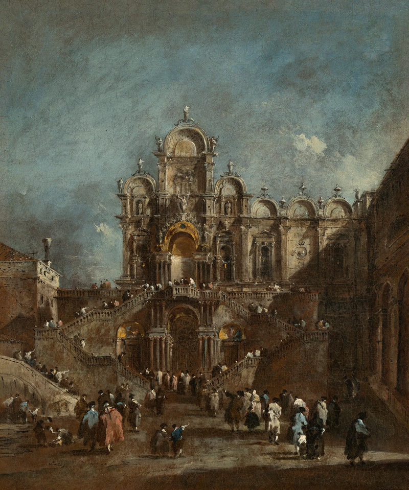 Tillfällig tribuna vid Campo San Zanipolo, Venedig - Francesco Guardi