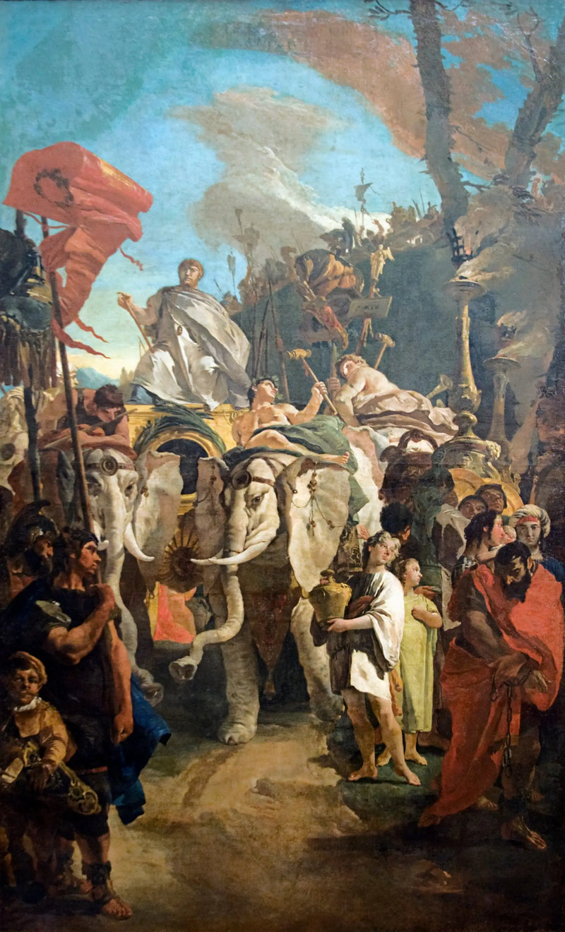 Triumf av Manius Curius Dentatus - Giovanni Battista Tiepolo