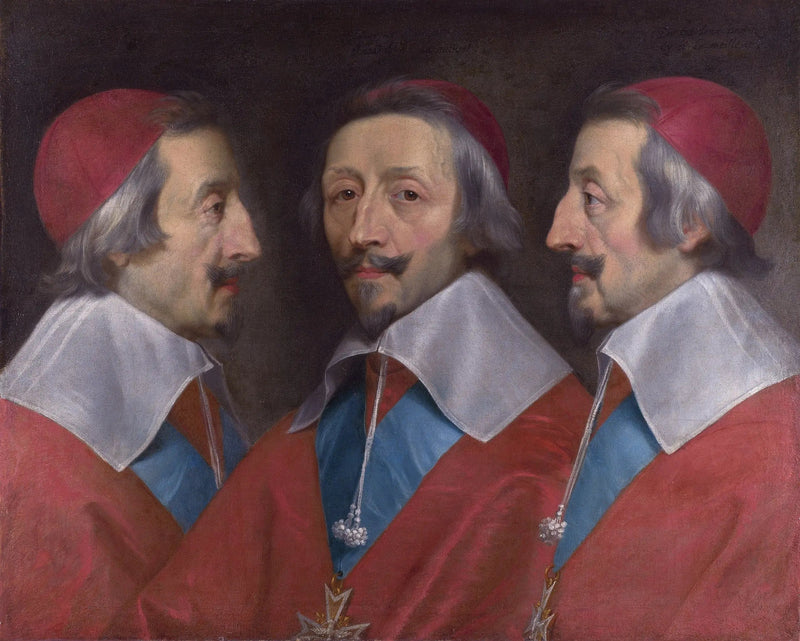 Tredelad porträtt av kardinal Richelieu - Philippe de Champaigne