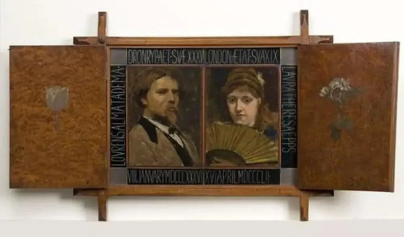 Triptyk med porträtt av konstnären Lawrence Alma Tadema och hans andra hustru - Lawrence Alma-Tadema