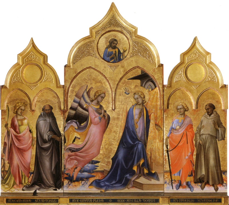 Triptyk av Bebådelsen - Lorenzo Monaco