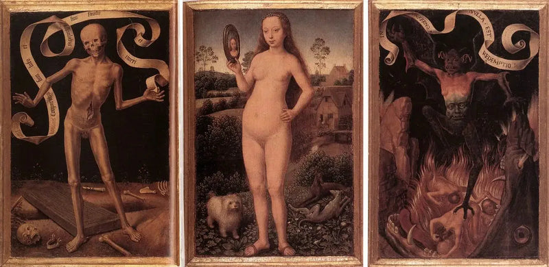 Triptyk av Den jordiska fåfängan - Hans Memling