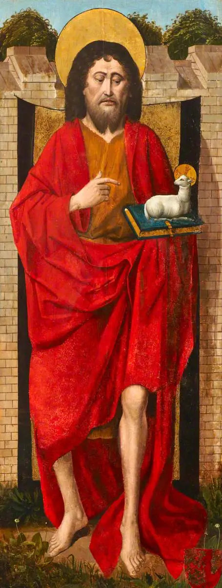 Weston-triptyk (Jean-Baptiste) (triptyk, vänster flygel, utsida) - Rogier van der Weyden