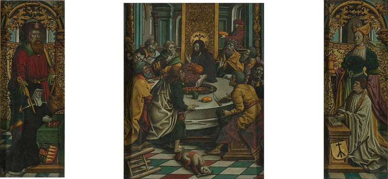 Triptyk som föreställer Nattvarden och donatorerna - Jacob Cornelisz van Oostsanen
