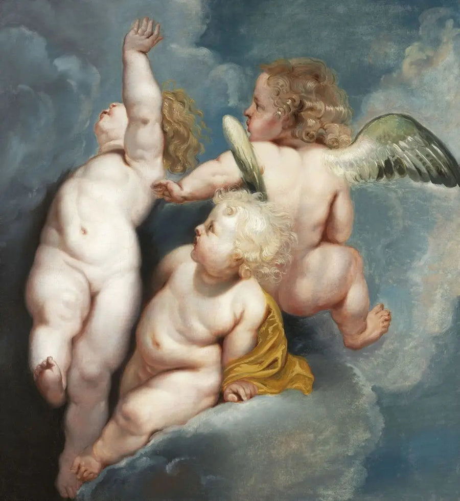 Tre flygande änglar - Peter Paul Rubens