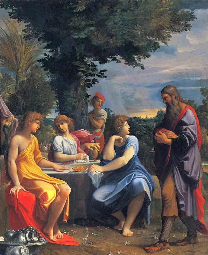 Tre änglar besöker Abraham - Ludovico Carracci