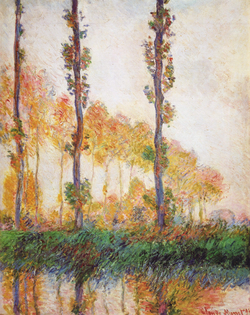 De tre träden, hösten W1308 - Claude Monet