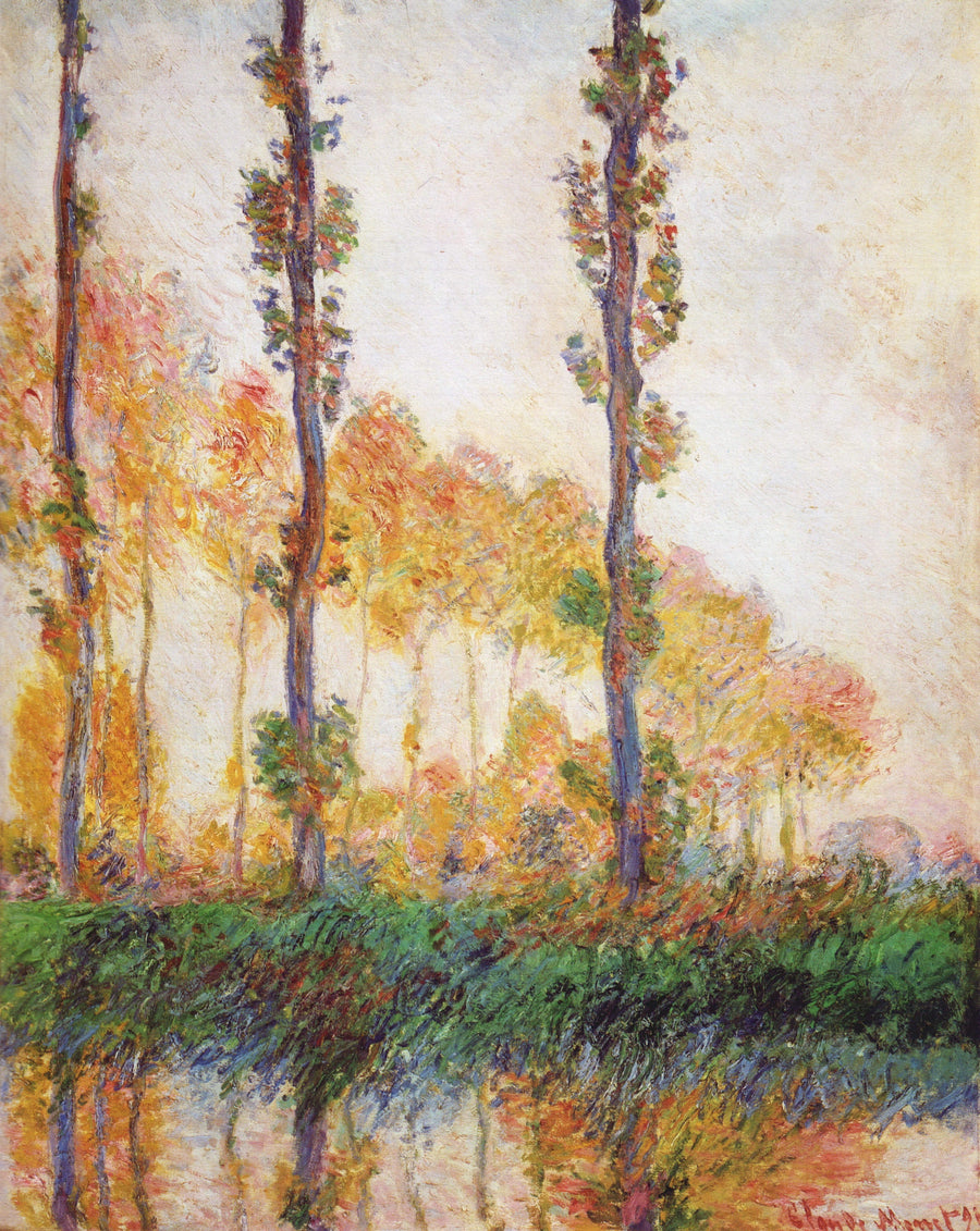 De tre träden, höst - Claude Monet