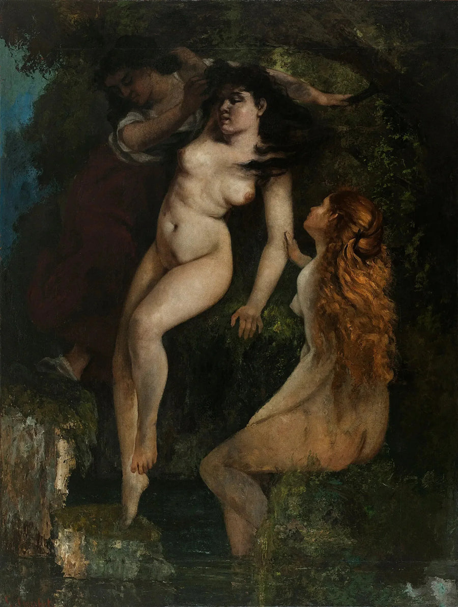 Tre baderskor - Gustave Courbet